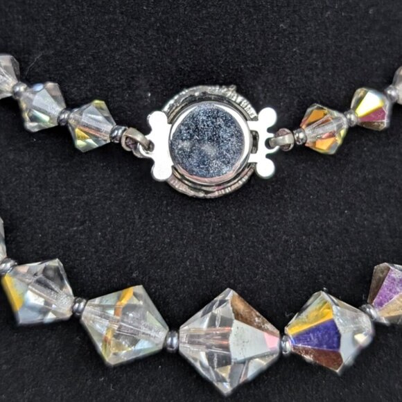 V. Bicone AB Crystal Beaded Necklace - Picture 3 of 4